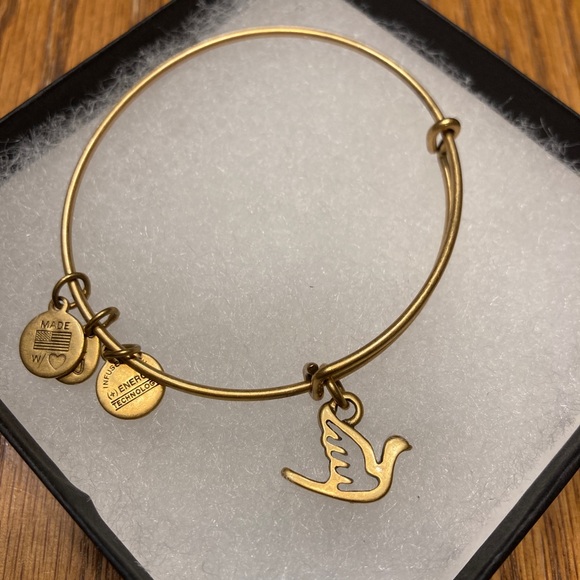 Alex & Ani Gold Sacred Dove Bracelet. - Picture 2 of 3